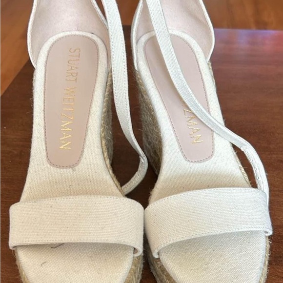 Cream Stuart Weitsman Wedges - Picture 3 of 3